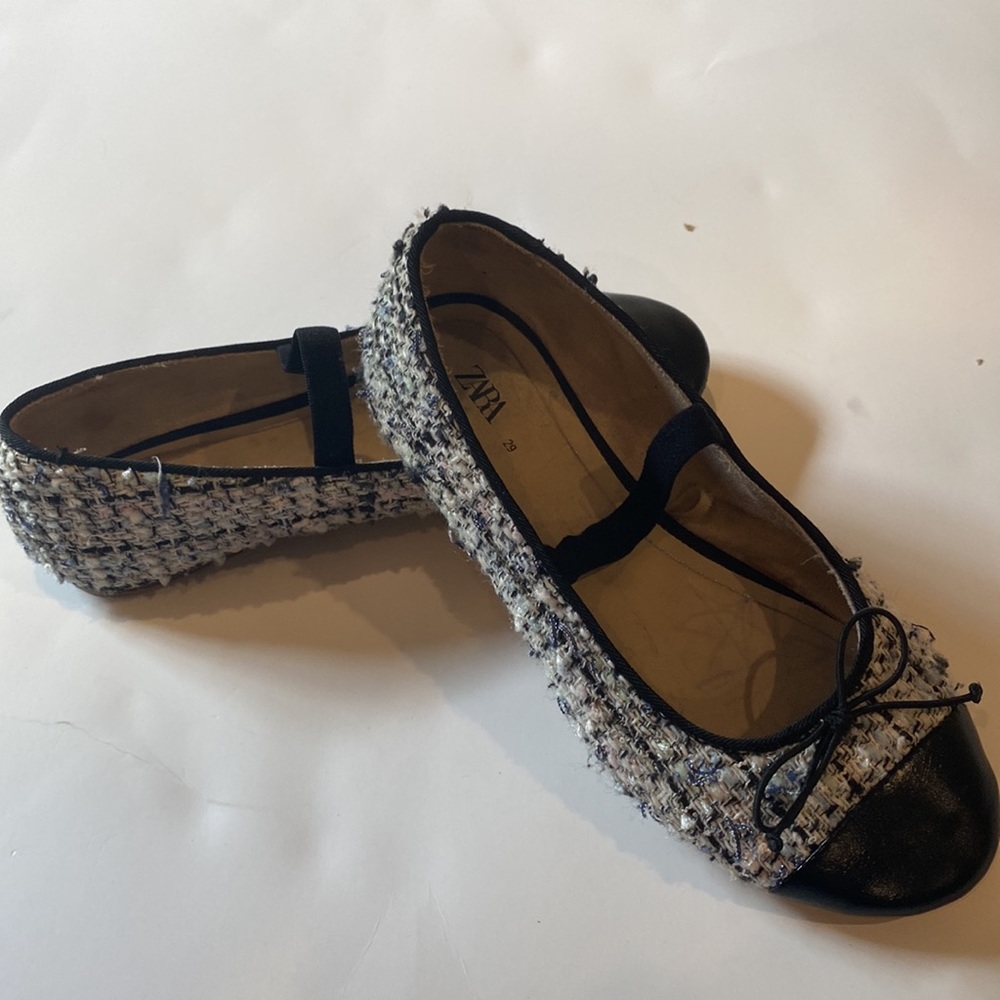 ZARA TWEED DESIGHNER INSPIRED BALLET SLIPPERS FOR KIDS - Picture 4 of 15